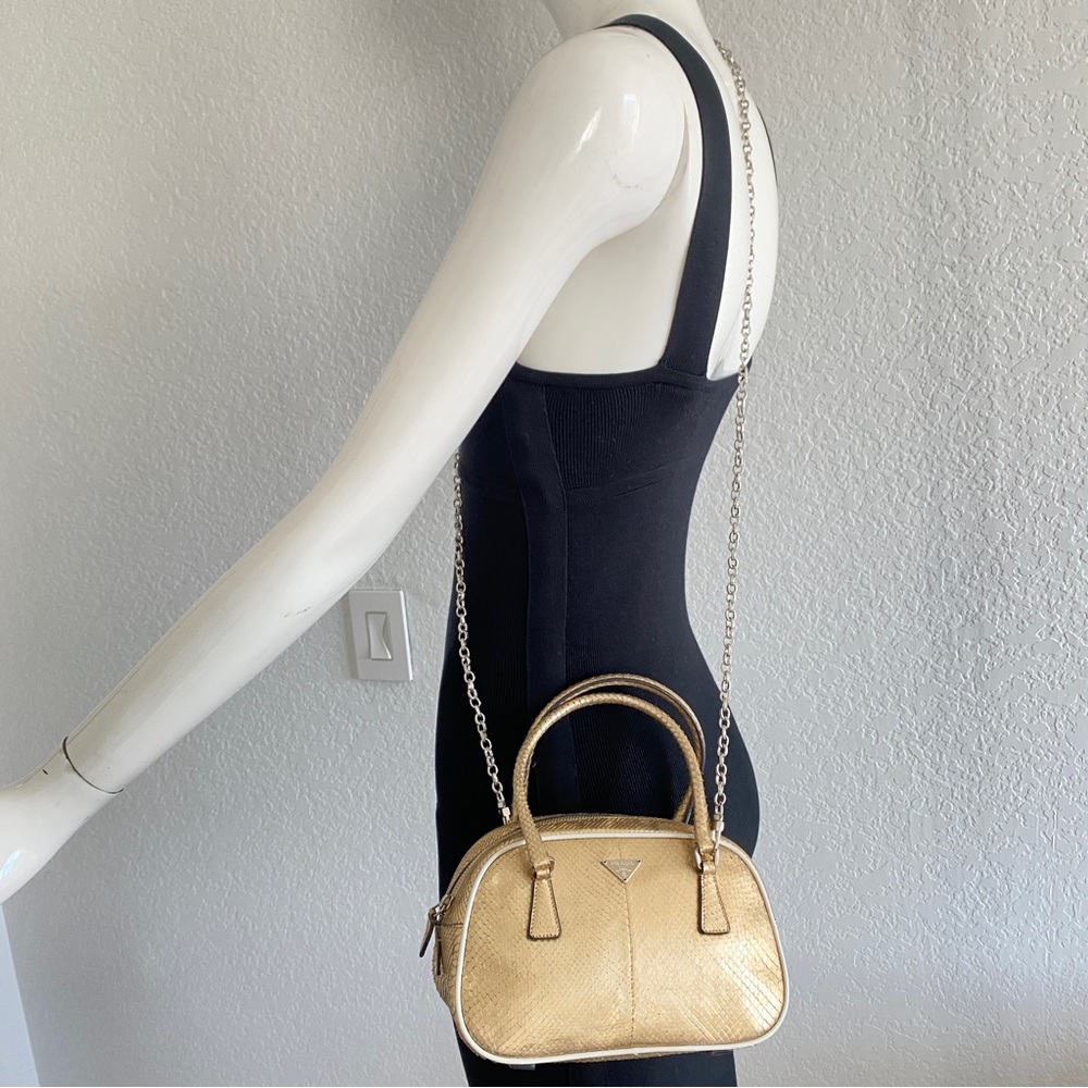 Prada gold Python mini bag - Picture 16 of 16